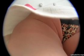 Mature ass in big granny panties upskirt