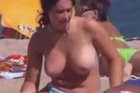 Big tits at beach