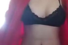 Busty Teen Girl Stripping Lingerie Sexy Snapchat