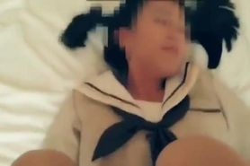 Real 18 year old Japanese schoolgirl sex orgasm