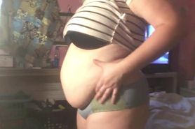 Big belly in stripes