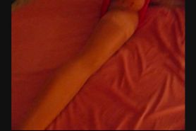 Fucking my doll Annabelle in red minidress makes me cum inside in condom