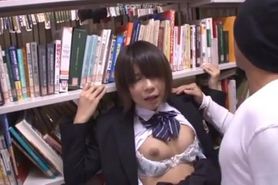 Scoolgirl's library orgasm