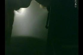 Hidden cam sex tape with amateur in dark changing room
