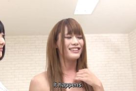 Subtitled Japanese cross-dresser Kaoru Oshima threesome HD