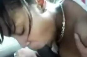 young jamaican girl sucking some cock in a car