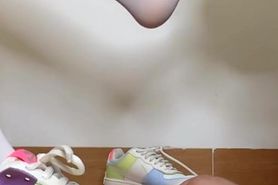 Chinese Girl Sneaker and Feet Worship Femdom