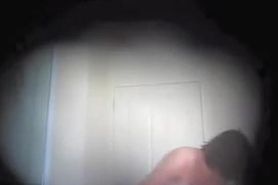 Hidden wife raunchy bath cam video with heavy tits
