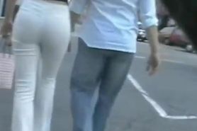 Street candid hot red head in tight pants and n ass out of this world