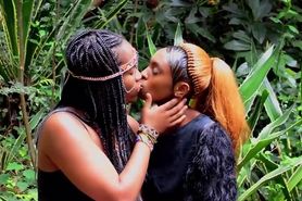 African Ethnic Lesbians Horny For Pussy And Anal Sex Toy Penetration After Outdoor Music Festival