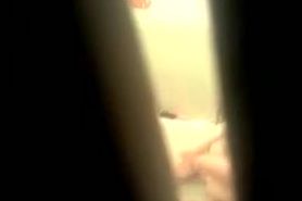 Hidden camera in the shower with fat wife Natasha