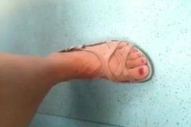 Hidden cam mature feet