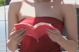 Girl got boob sharked while going through her scrapbook