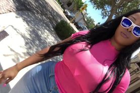 CamSoda Moriah Mills struts in public showing big boobs