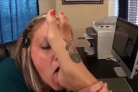 Lesbian foot worship - Danica Logan