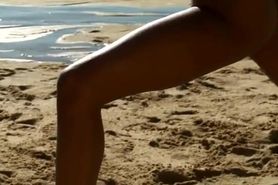 Nude girl on beach