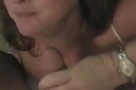 Wife with incredibly huge tits sucks the dick and fucking