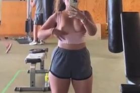 Gym titty flash.