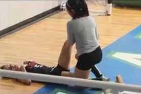 Volleyball teens Stretching