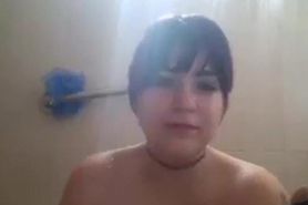 Big Tit Cam Girl in Shower