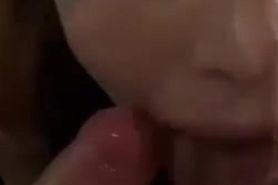 Maru Karv sucking two cocks
