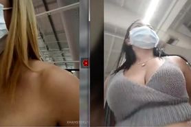 mv 233 2 thai girls flashing at supermarket