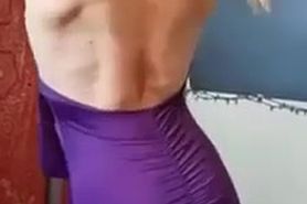Low video quality of a fake tit ginger that kinda has a manly face but an ass good enough to yank my meat to