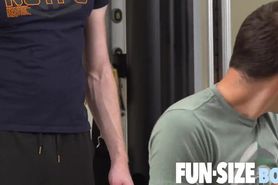 FunSizeBoys - Tall hung gym daddy breeds horny tiny bottom partner