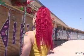 Scout Pantera Roja Slim Crazy Redhead Girl Roja Pickup And Screw At Street Casting