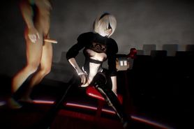 YoRHa 2B Sex Robot in BDSM sex Show   nier hentai Automata Porn Parody