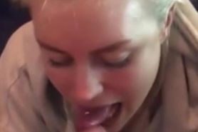 Blonde Slut Suck and Swallow