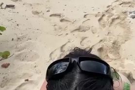 Woe Senpai POV Blowjob at Beach