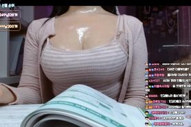 Wet boobs korean bj