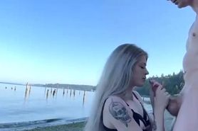 Amateur Blowjob on a Public Beach