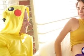 Sexy Teen CeCe Capella gets creampied after trying Pikas big boner