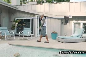 Pool Side Big Black Cocking Of Asian Bikini Beauty - Black Beauty