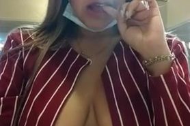 Hot Latina  Masturbating in Public Place