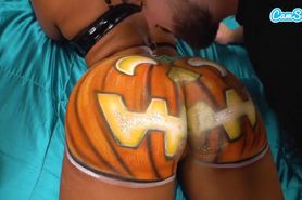 Big Ass Blonde Fucked And Cum On Pumpkin Cosplay