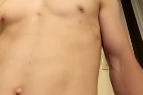 A muscular macho guy I met on Instagram gets fucked in front of a mirror