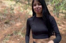 Karol Smith: Hot Mexican Latina Uses Sexy Skills to Get Help in the Woods and Finishes with a Big O