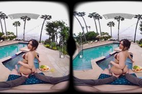 VR Bangers Tru Kait and your big cock outdoors fuck in VR