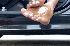 Cum for these oily soles