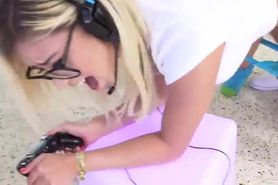 Sophia leonne gets fucked while gaming