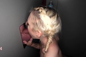 Crazy Sweet Young Sexy Blonde Served 13 Cocks Top Blowjob Swallow Gloryhole Bukkake