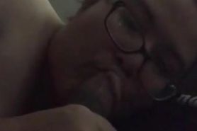 Amateur BBW clerk in glasses yearns for interracial action