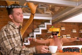 SHAME4K. Stud finds the mature being tied up and provides sexual help