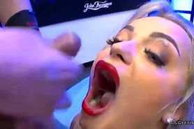 A lot of facials and bukkakes on daphne klyde