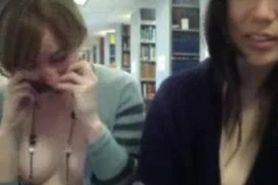 2 Cam Girls Get Naked In Public Library 2