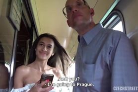 Czech Streets E145 Vanessa Alessia A Quickie On A Fast Train With An Unfaithful Beauty