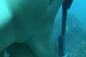 Cowgirl underwater riding cumshot